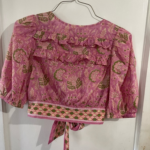 Cleobella pink crop top NWT - Picture 4 of 6